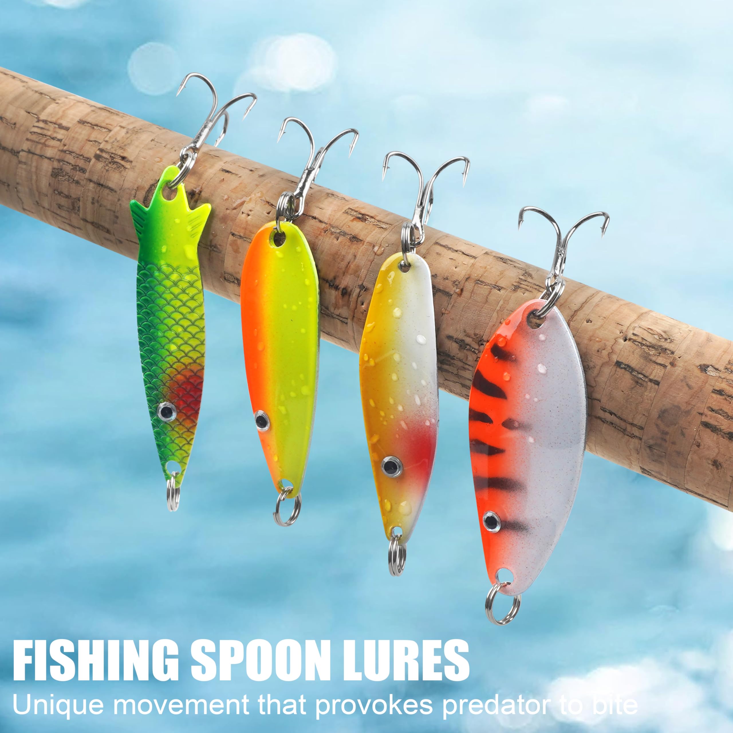 Amazon.com : Fishing Spoons Metal Fishing Lures Kit, 30pcs Hard Spinner Baits Trout Spoons Walleye Lures Casting Lures with Treble Hooks for Bass Pike Crappie Trout : Sports & Outdoors Amazon.com : Fishing Spoons Metal Fishing Lures Kit, 30pcs Hard Spinner Baits Trout Spoons Walleye Lures Casting Lures with Treble Hooks for Bass Pike Crappie Trout : Sports & Outdoors