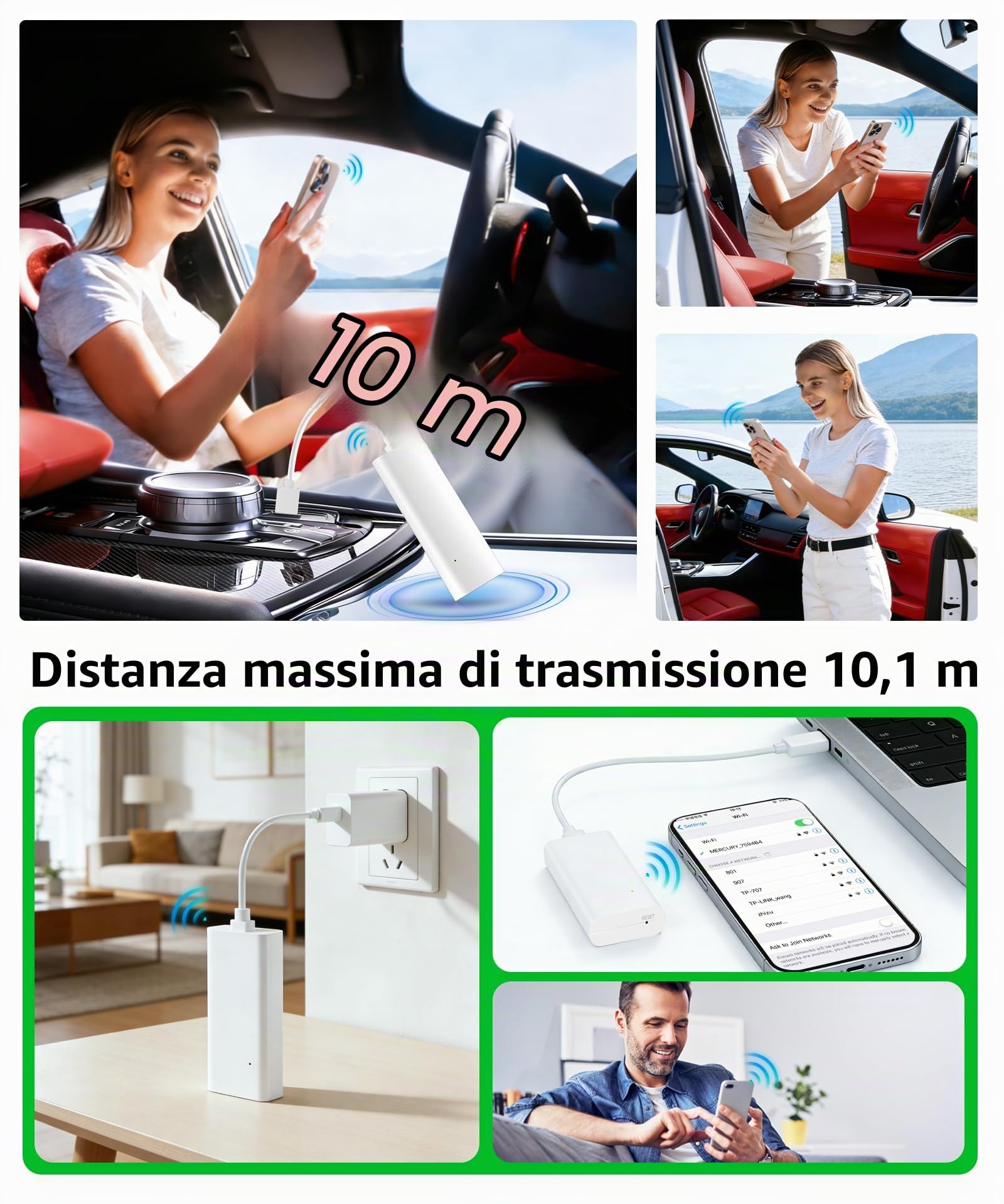 Router Hotspot WLAN Mobile 4G LTE,28 Bande Globali,Switch Automatico Multi-Operatore,Wi-Fi 6 Cat.4 150Mbps, Supporta 8 Dispositivi,Pacchetti Dati Flessibili 5-15% più Economici,USB,Auto/Viaggi/Affari