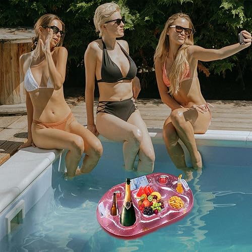 Miniatura 3 de Soporte inflable flotante para bebidas para fiesta en la piscina, accesorios para tazas, decoración de natación, regalos de fiesta en la playa para