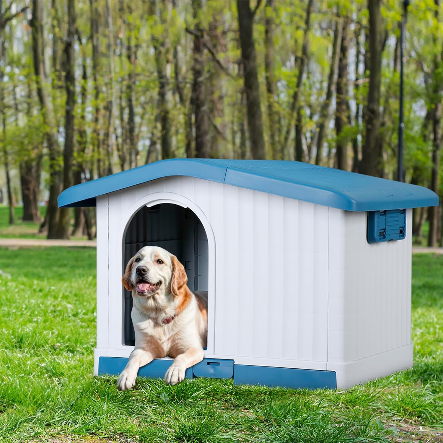 Ultimate Comfort: Review of the 34.6 Inch Sturdy Plastic Dog House for Happy Pets
