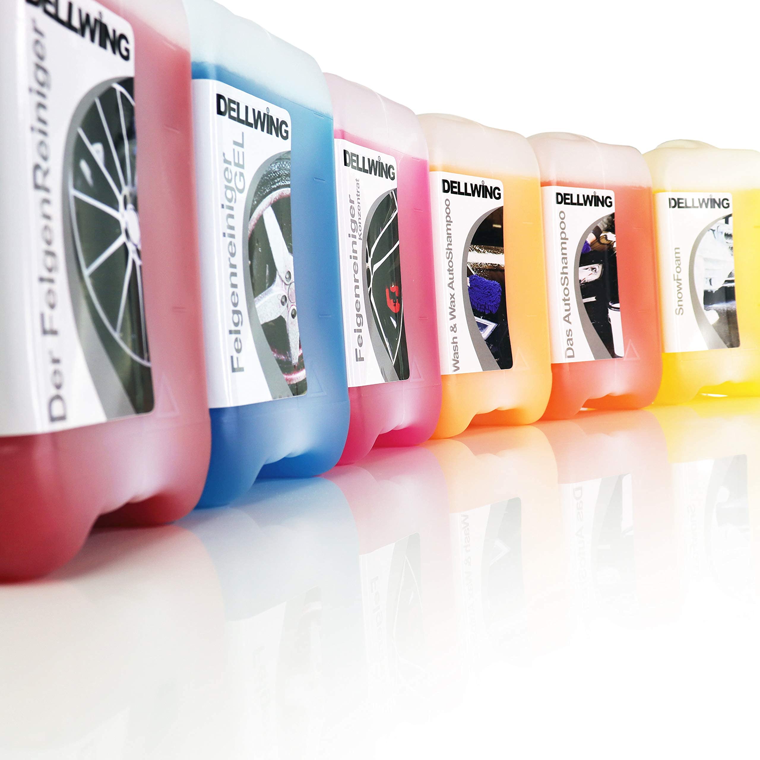 DELLWING - Champú de lavado y encerado de 10 l - Champú profesional para tu coche - Dilución de hasta 1:200 - Brillo intenso con efecto hidrofóbico