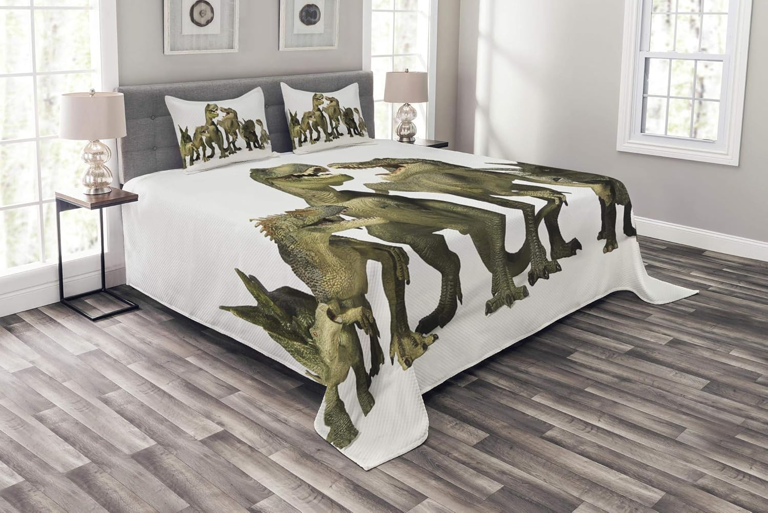 Lunarable Dinosaur Bedspread, Dinosaurs TRex Jurassic
