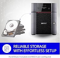 Vista 8 de BUFFALO TeraStation 3420DN NAS de escritorio SMB de 4 bahías de 8 TB (4 x 2 TB) con discos duros incluidos Almacenamiento conectado a la red