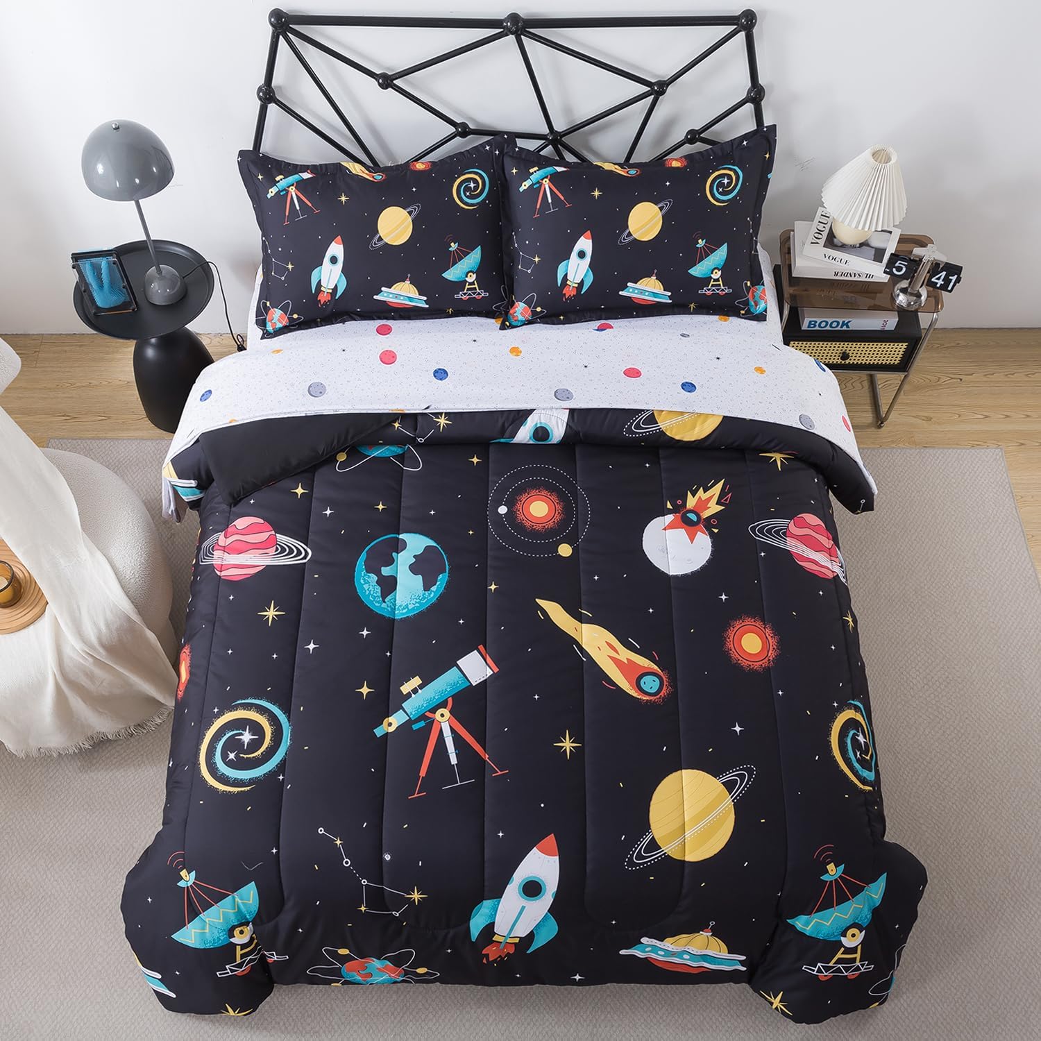 ADASMILE A & S Space Comforter Twin Size for