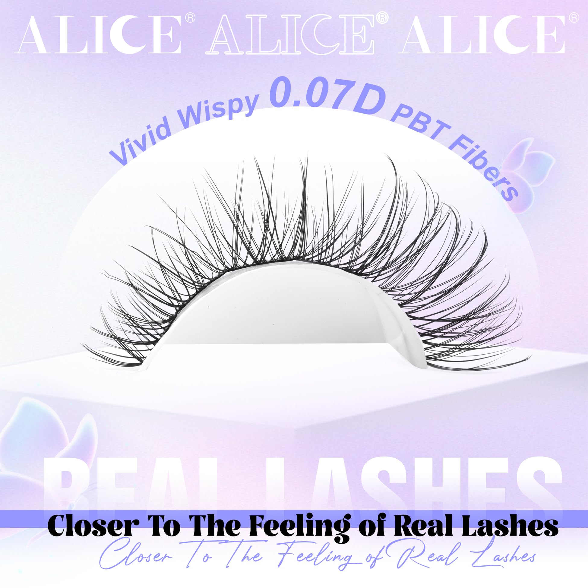 Natural Individual Eyelashes Wispy Cluster Lashes Eyelash Extensions 168pcs Individual Lashes 8-16mm C Curl DIY Lash Extensions Soft Thin Band Lash Cluster by ALICE - Image 3