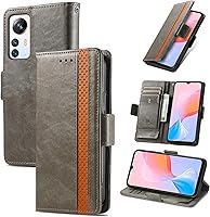 Vista 255 de Funda para Honor X7, Funda para Honor Play 30+ Plus Funda de piel sintética con ranuras para tarjetas Funda con soporte abatible Rojo