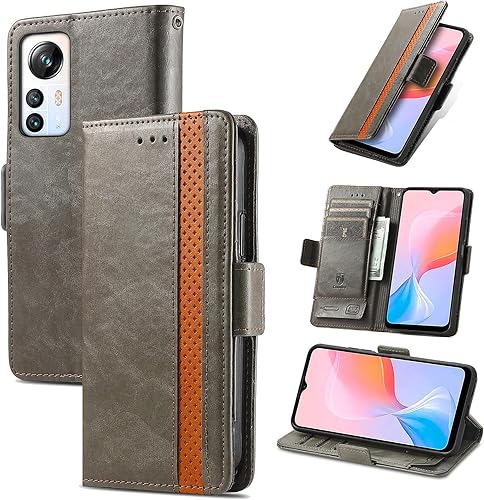 Miniatura 255 de Funda para Honor X7, Funda para Honor Play 30+ Plus Funda de piel sintética con ranuras para tarjetas Funda con soporte abatible Rojo