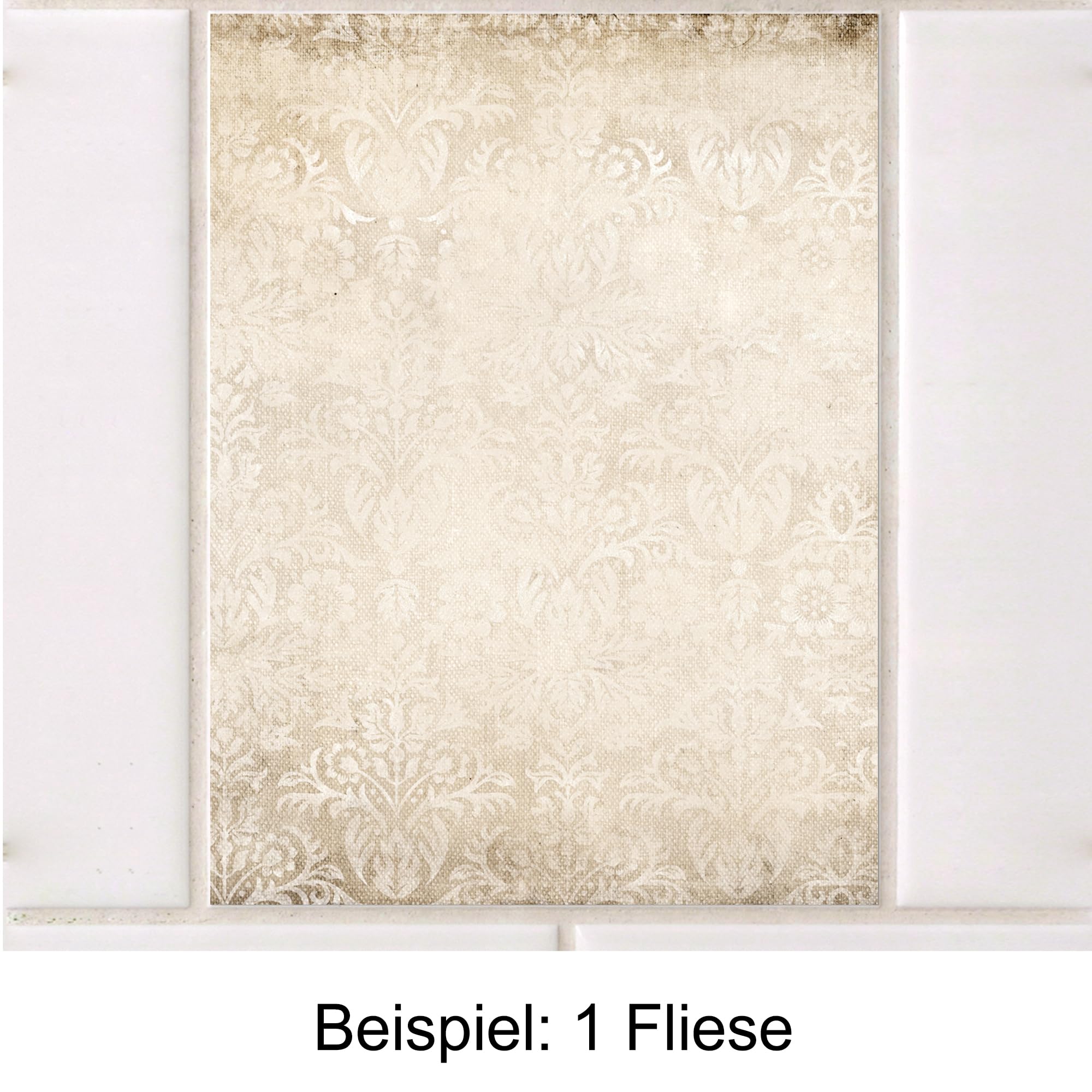 GRAZDesign Fliesenaufkleber Fliesen überkleben Vintage 10-teiliges Set Ornamente Küche Bad Fliesenspiegel - 20x25cm / 30 Stück