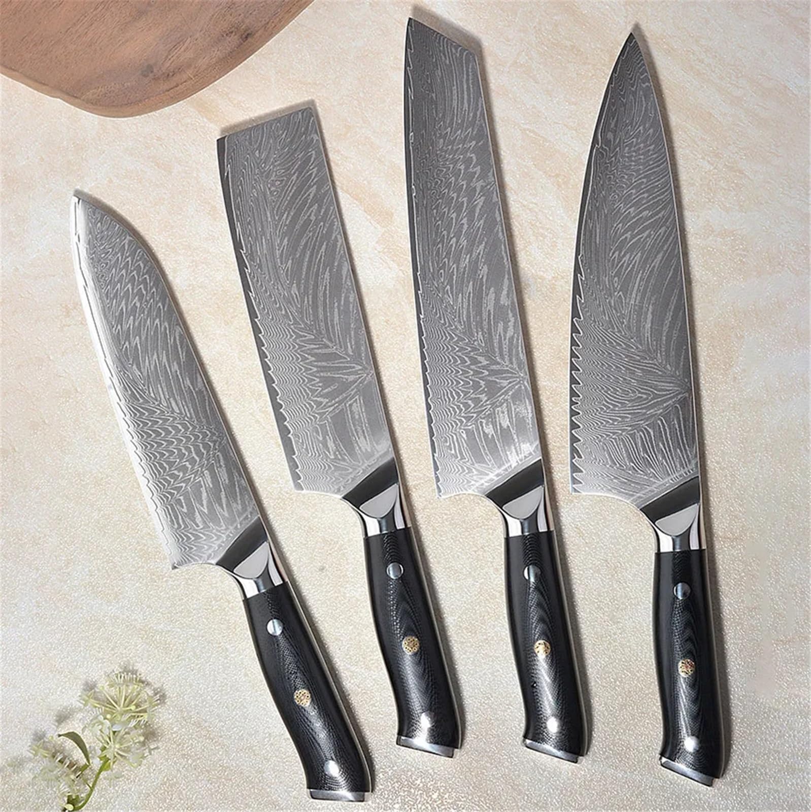 Cuchillo de chef de 67 capas de acero de Damasco, hoja 10Cr15MoV, afilado, for cortar, Santoku, Kiritsuke, cuchillo de cocina japonés, mango G10(8 inch Chef Knife)