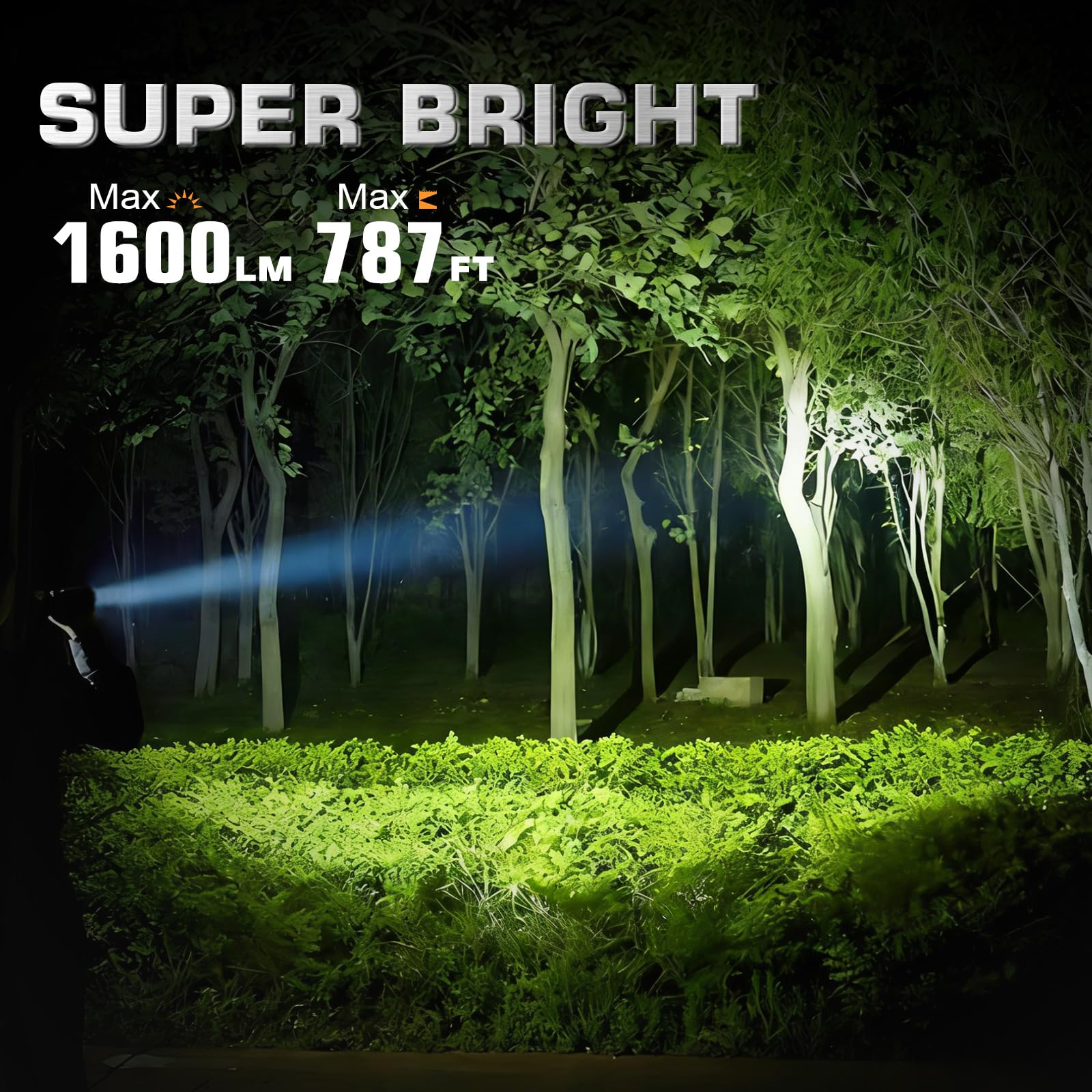 VTIGER Linterna de bolsillo delgada EDC S2 con luz negra UV de 365 nm, 1600 lúmenes, súper brillante, portátil, plana, pequeña, linterna LED recargable con imán para exteriores, emergencias, trabajo