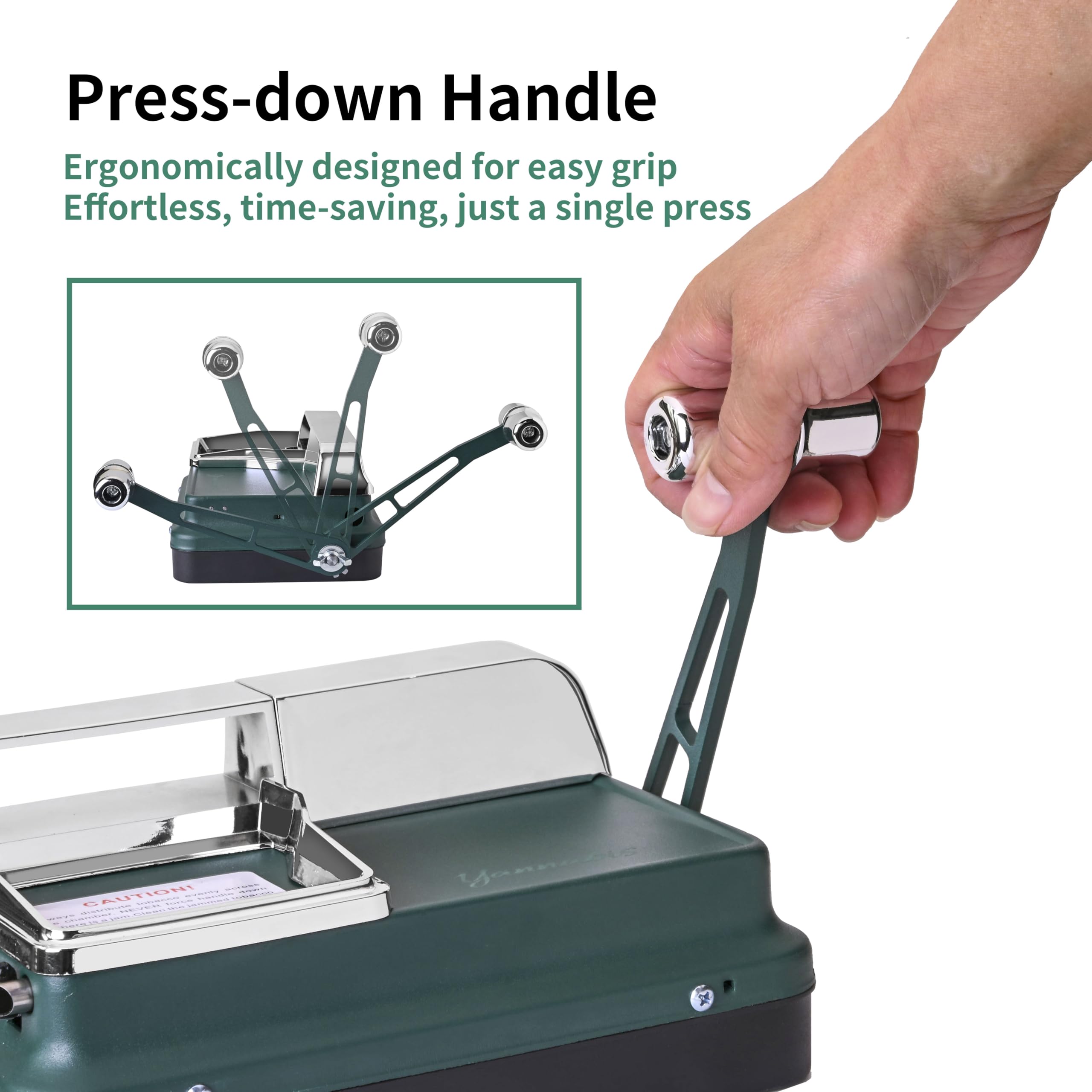 hand crank cigarette rolling machine Yannabis Machine, Manual Cigarette Injector for 8mm Diameter Paper Tubes, Cigarette Maker with Accessories : Health & Household hand roller for cigarettes sold