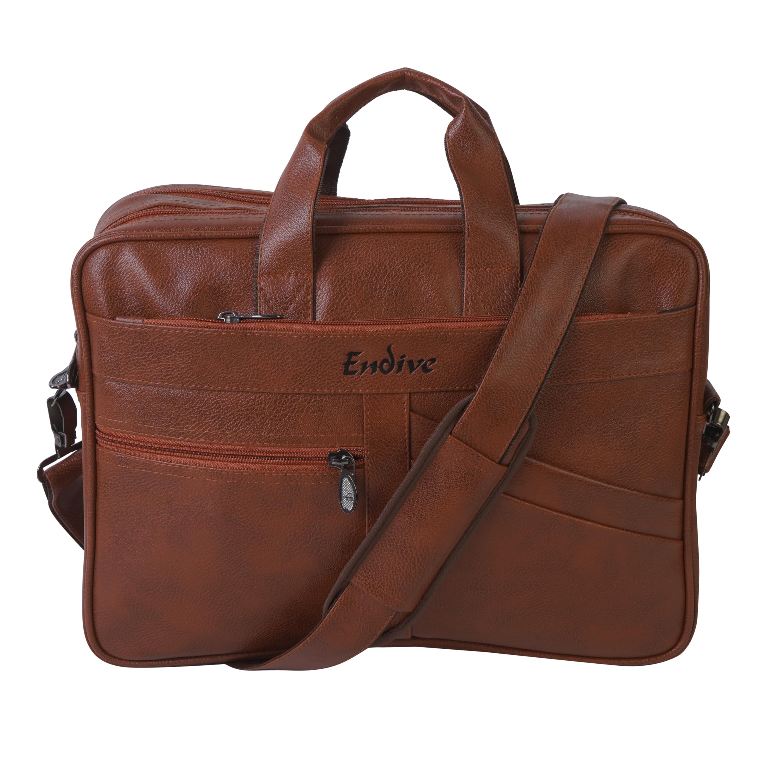 Endive Bejor Elegant Synthetic Leather Office laptop Messenger File Bag For Men Women |Supports Laptop Upto 15.6 inches. (Brown) (B0CNZXBMP7) Amazon Price History, Amazon Price Tracker