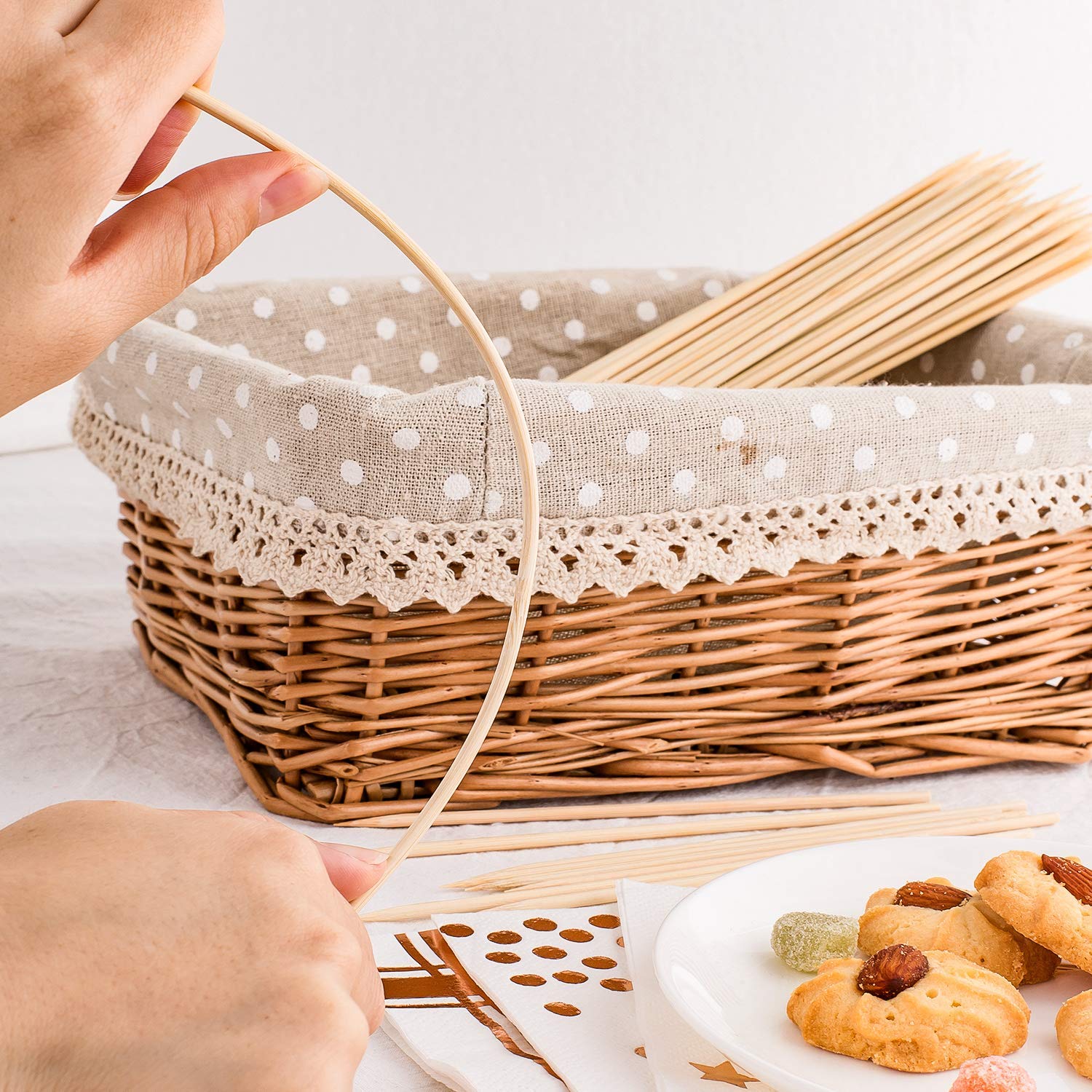 Bambusspieße Für Grillen – 34 Cm, 80 Stück, Für Fleisch, Gemüse, Obst & Schokoladenbrunnen