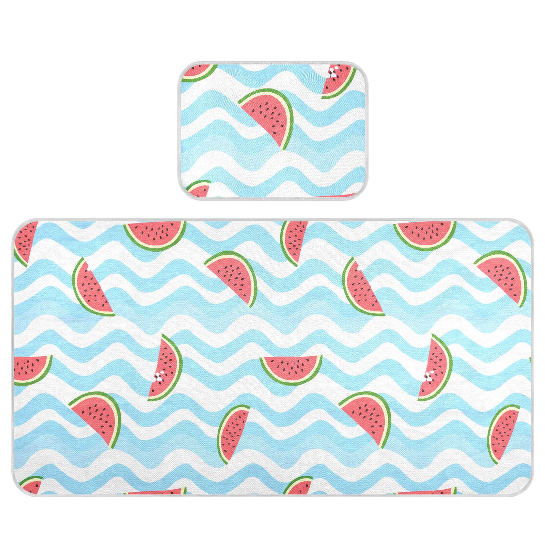 Takiito Watermelon Slices Baby Cooling Mattress Pad, Soft & Breathable Cooling Mat Keep Baby Cool in Summer 28x52 in, Nursery Essential