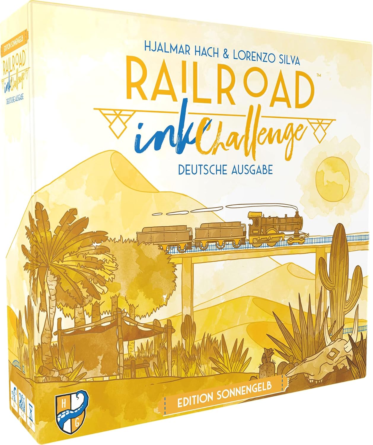 Horrible Guild Railroad Ink: Edition Edition Sun Yellow, Dice Game (DE), for 1-4 Players, from 8 Years