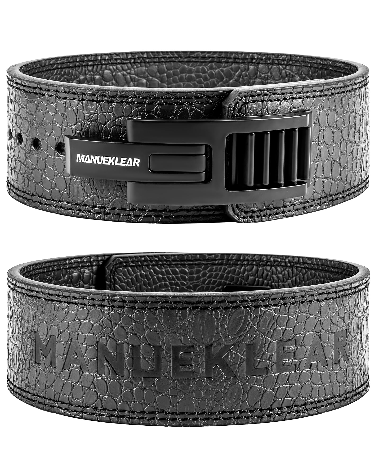MANUEKLEAR Lifting Belt Lever for Men Women, 10mm Quick Locking Lever Belt Weightlifting with Adjustable Buckle, Lever Weight Lifting Belt for