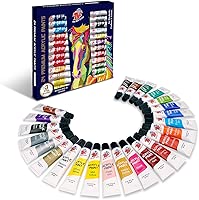 TBC The Best Crafts Acrylic Paint Set, 24 Vibrant Colors(12ml/0.4oz Tubes) Basic and Metallic Acrylic Paints for Artists, Ideal Acrylic Art Set for Canvas, Wood