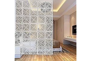 12 White Hanging Room Divider Blocks