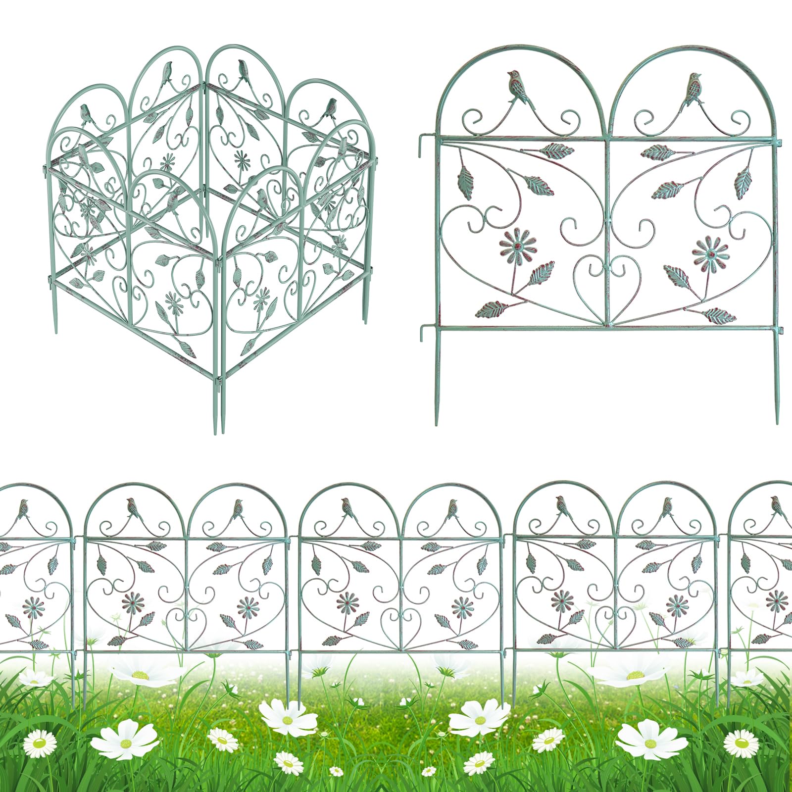 TOUFUN Decorative Garden Fence 4-Pack