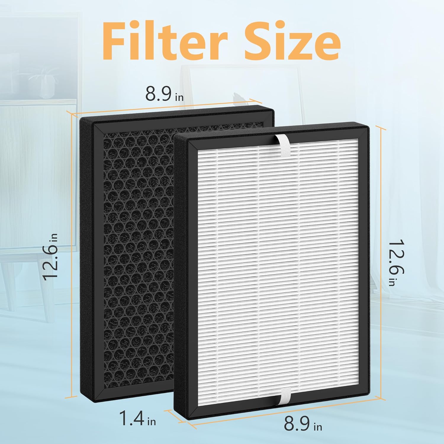 3 Pack GL-FS32 Replacement Filter Compatible with MOOKA/KOIOS GL-FS32 and AZEUS GL-FS32 Air Purifier, 3-in-1 H13 True HEPA Filter with Activated Carbon - Image 4