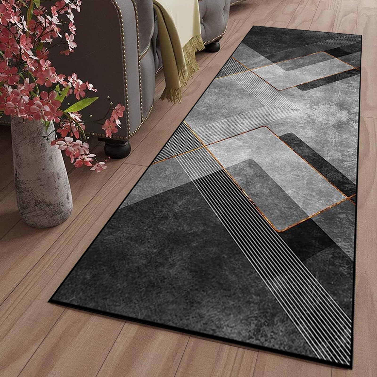 Tapis de cuisine antidérapant et imperméable lavable en machine pour salon