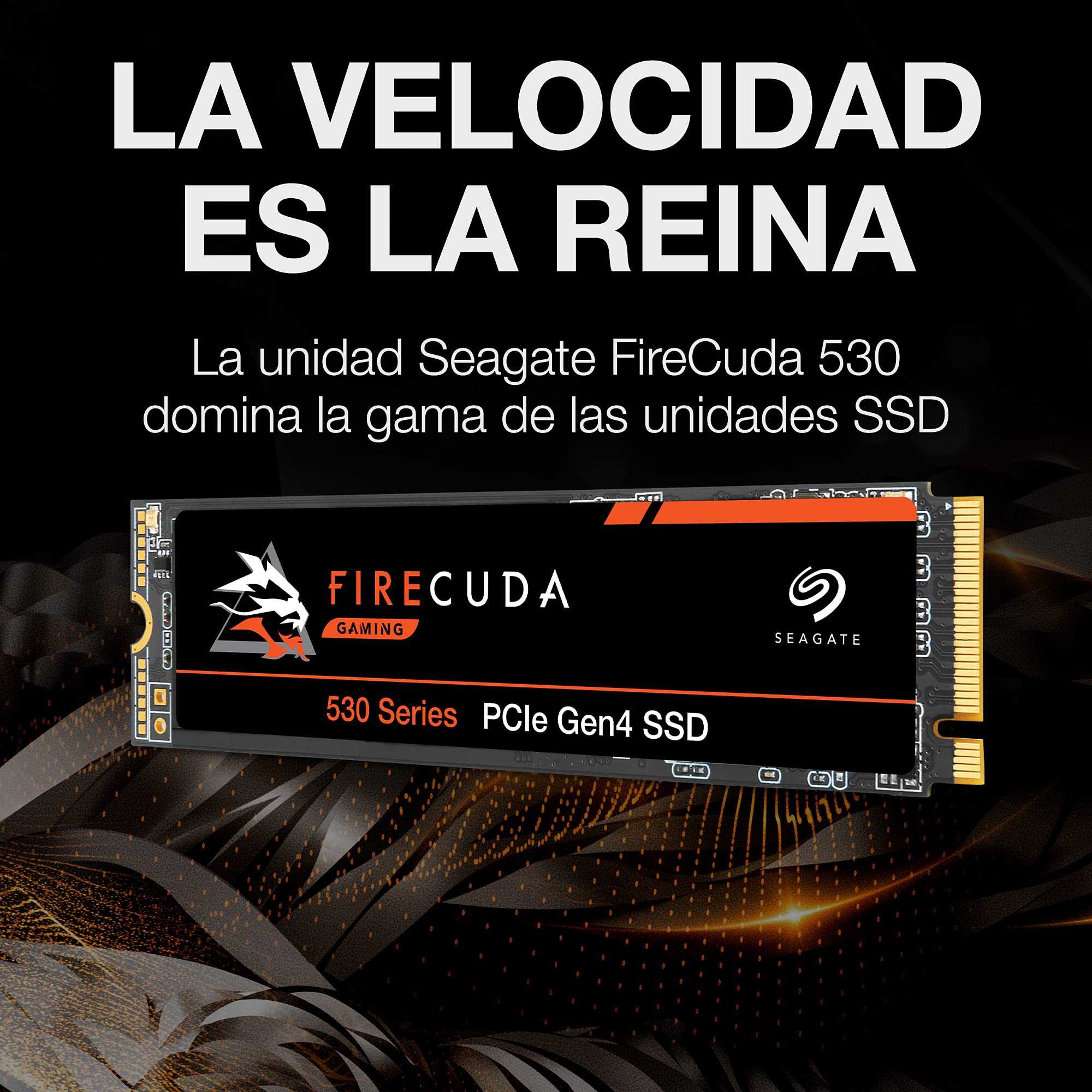 Seagate FireCuda 530 NVMe SSD, 2 TB, SSD interno, M.2 PCIe Gen4 ×4