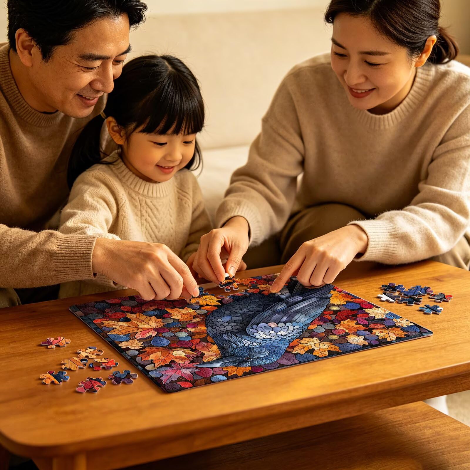 Puzzle 5000 elementów, 5000 elementów, dla dorosłych, zwierzęce, wrony, drewniane puzzle, zestaw "zrób to sam" dla dorosłych, gruby materiał i idealne uzębienia, powierzchnia bez odbić, puzzle dla