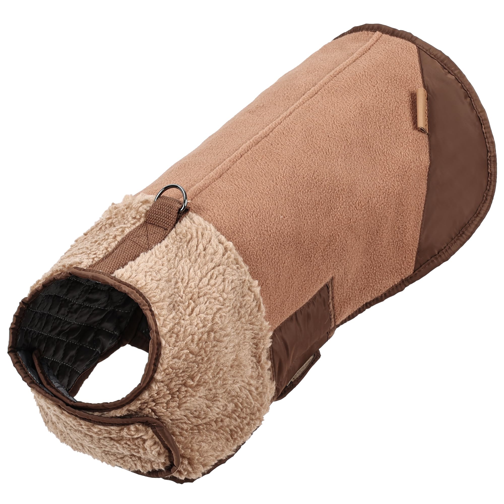 Dog Winter Coat,Waterproof Puppy Warm Jacket,Fleece Padded Puppy Dog Coat,Pet Clothes for Small Dogs,Winter Dog Jacket Cloth,Winter Dog Coat Vest for Small Medium Large Dogs (Brown, S)