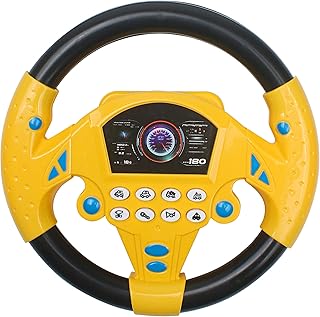 Steering Wheel Simulated Toy for Kids Babies 3+ Years Old, Small Electronic Simulated Driving