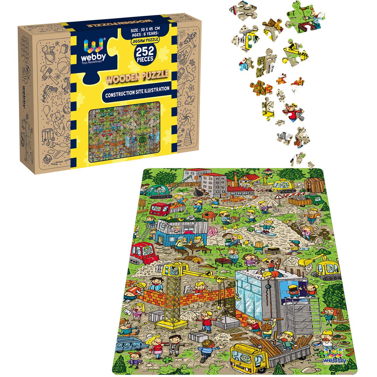 See full amazon price history chart for Webby Construction Site Illustration Wooden Jigsaw Puzzle for Kid, 252 Pieces Webby Construction Site Illustration Wooden Jigsaw Puzzle for Kid, 252 Pieces (B08HJW5NLY) Amazon Price History, Amazon Price Tracker