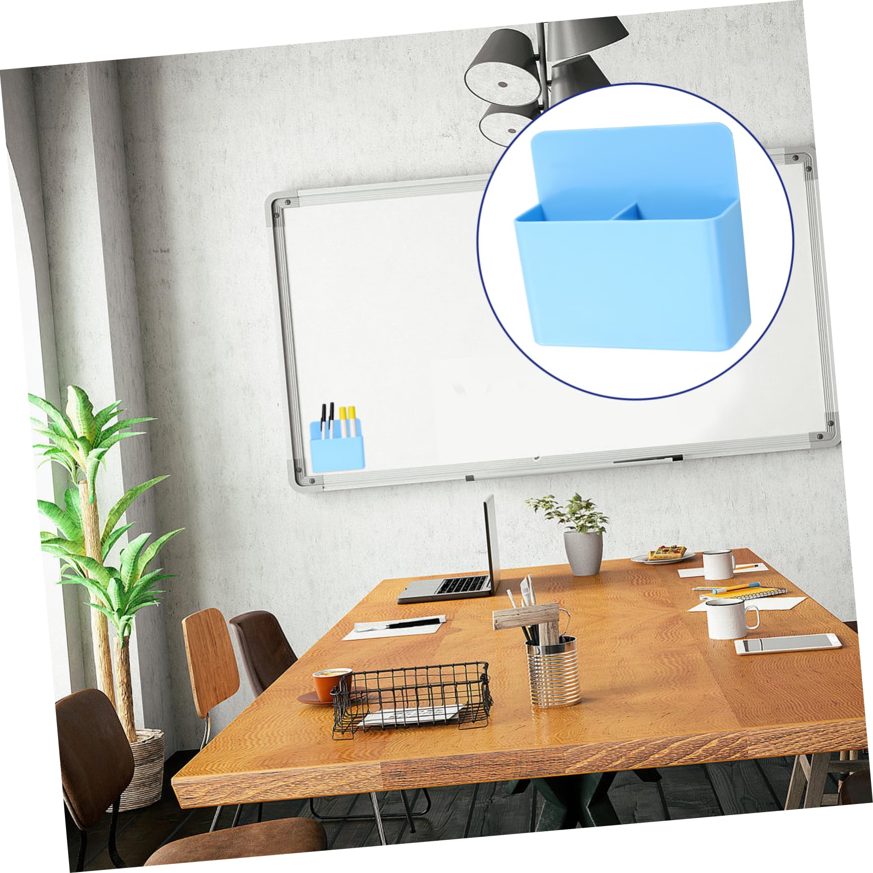 jojofuny 4 Pezzi Scatola Portapenne Magnetico Portapenne Per Lavagna Magnetica Organizzatore Porta Di Deposito a Penna Forniture Per Ufficio a Casa Porta Gessetti Per Lavagna Bianca Abs Blu
