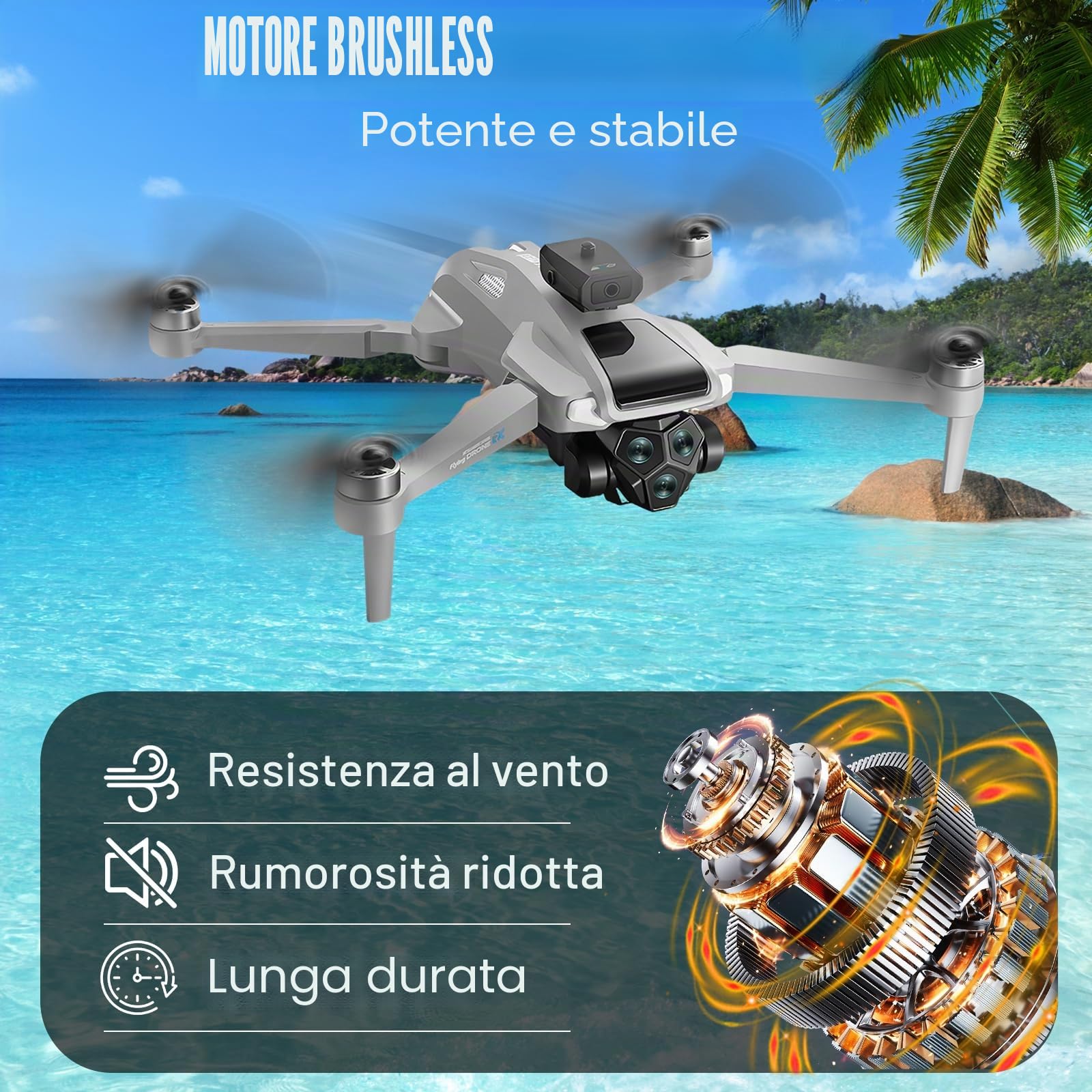 OBEST Drone GPS Con Fotocamera 4K,Schermo Telecomando 4,5 Pollici, 5G FPV Transmissione, 50 Min di Volo,Ritorno Automatico,RC Quadricotter per Principianti e Adulti,Regalo Per Adulti/Principianti