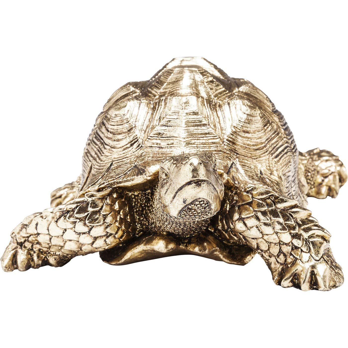 Kare Desing Deko Figur Turtle, Gold, 11x26x20 cm, Deko Objekt, Wohnaccessoire, Dekoration, Schildkröten Motiv, Wohnzimmer