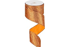 MEEDEE Orange Glitter Ribbon - Radiant Glow for Festive Decorations