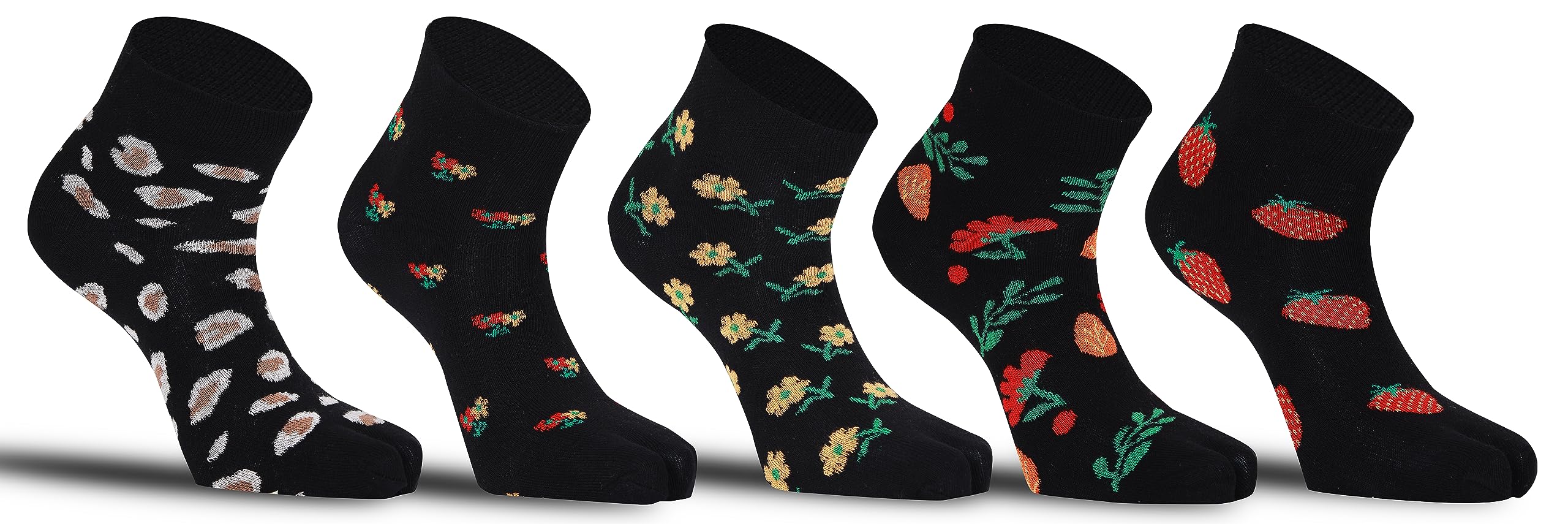 rc. royal class Women Cotton Ankle Length Thumb Socks Pack of 5 Pairs, Free Size, Multicolored, Summer and Winter Wear Socks for Women-picture-33