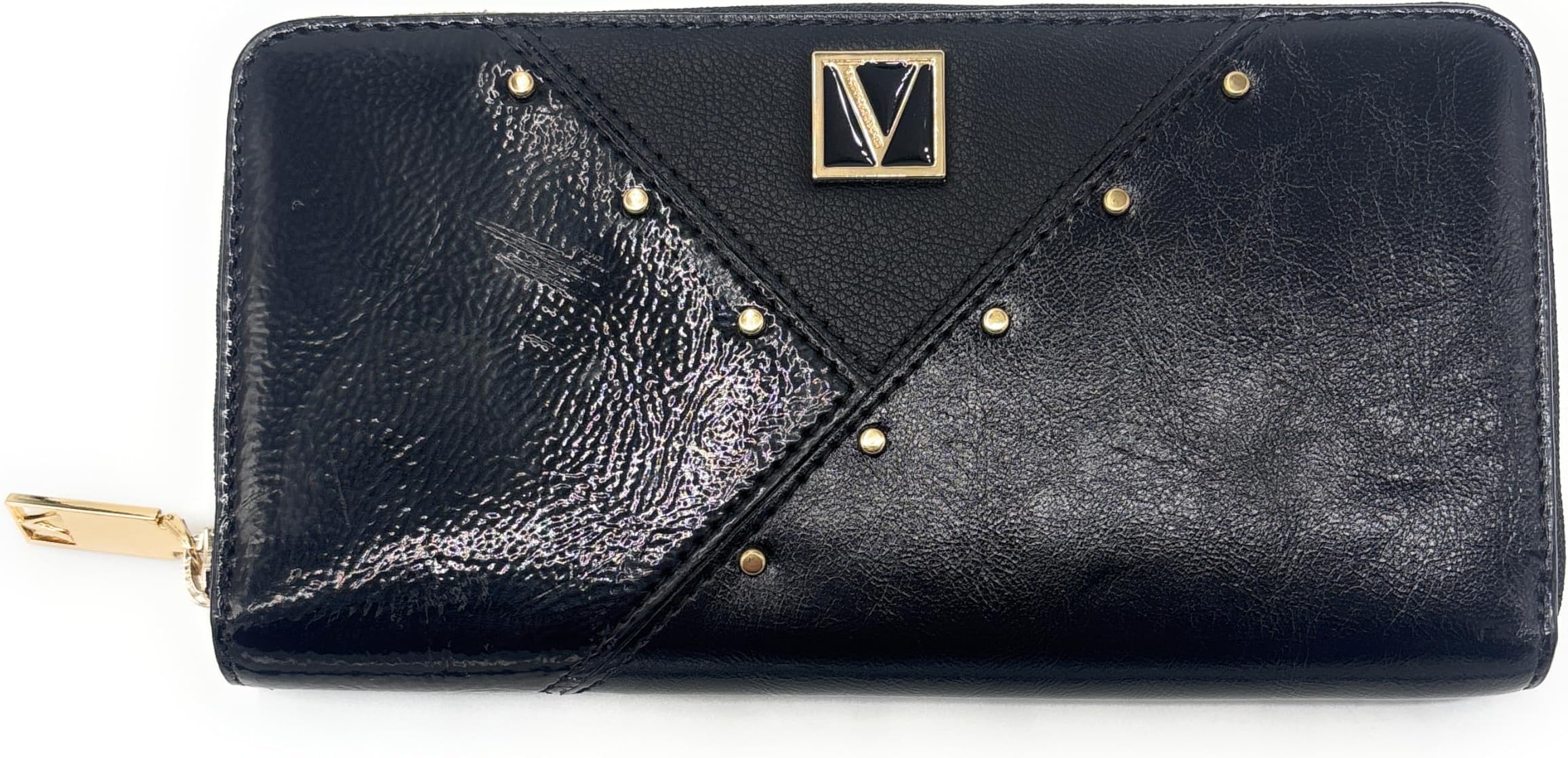 Large Wallet Zip-Around (Black/Mix/Studded)