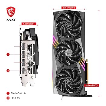 MSI GeForce RTX 4070 Gaming X Trio 12G Graphics Card - RTX