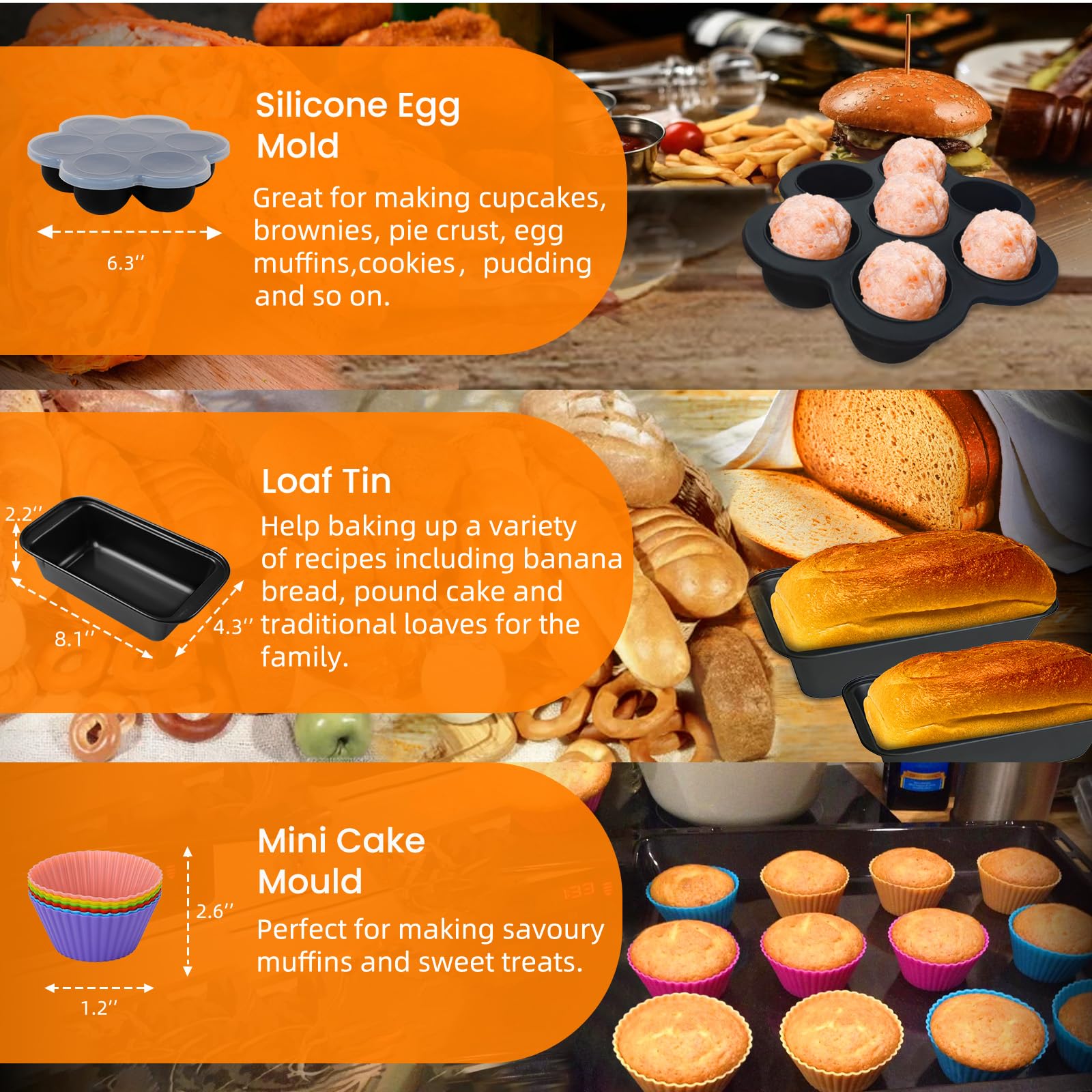 Ninja Air Fryer Zubehör-Set – Silikon-Einsätze, Grillrost, Spießständer & Mehr Für AF400UK/AF451UK