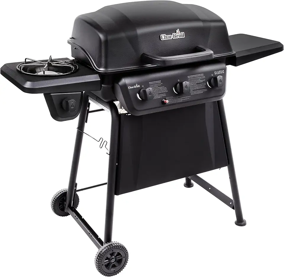 Char-Broil Classic 360 3 queimadores de gás propano líquido com queimador lateral