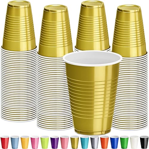 Miniatura 10 de DecorRack - Vasos desechables y reutilizables de 12onzas para fiestas de cumpleaños, despedidas de soltera, campamentos, eventos en interiores y al