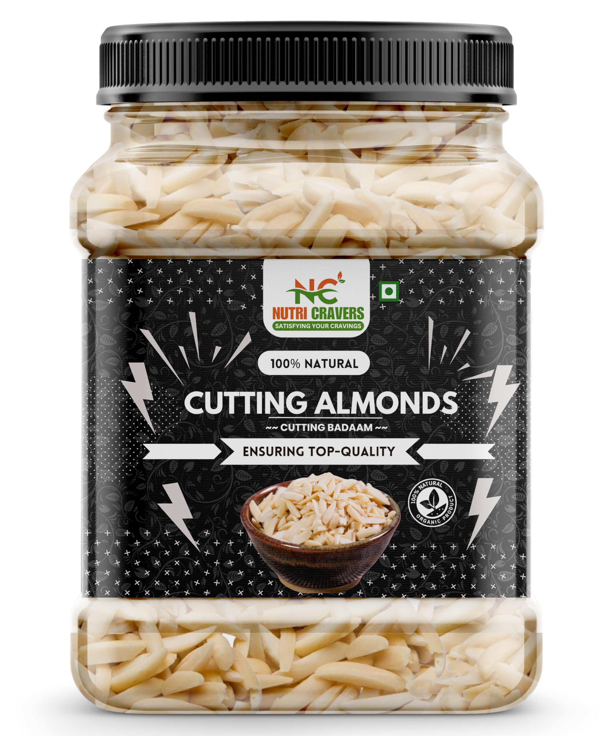 Nutri Cravers Cutting Almonds - Fresh, Sliced Almonds for Baking & Cooking | Cutting Badam | Jar Pack (1000) (B0D6Z1PFDX) Amazon Price History, Amazon Price Tracker