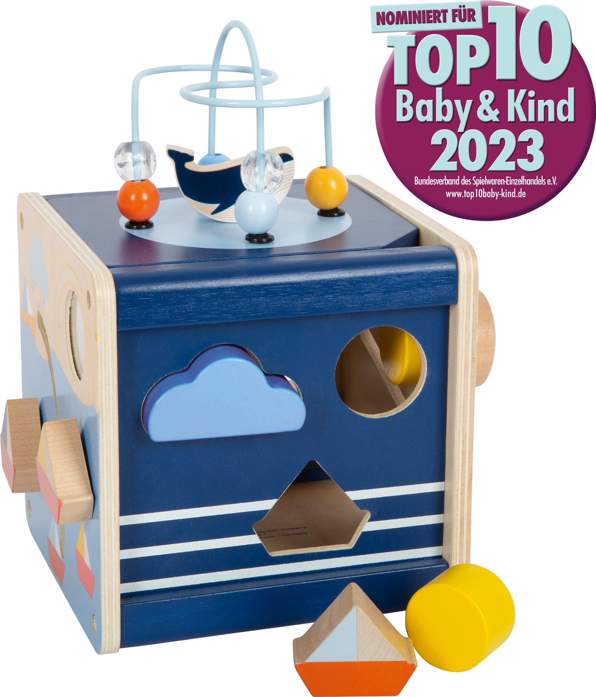 Small Foot Dado motricità Grande Oceano in Legno, Gioco di motricità per Bambini Piccoli, dai 12 Mesi, 12312