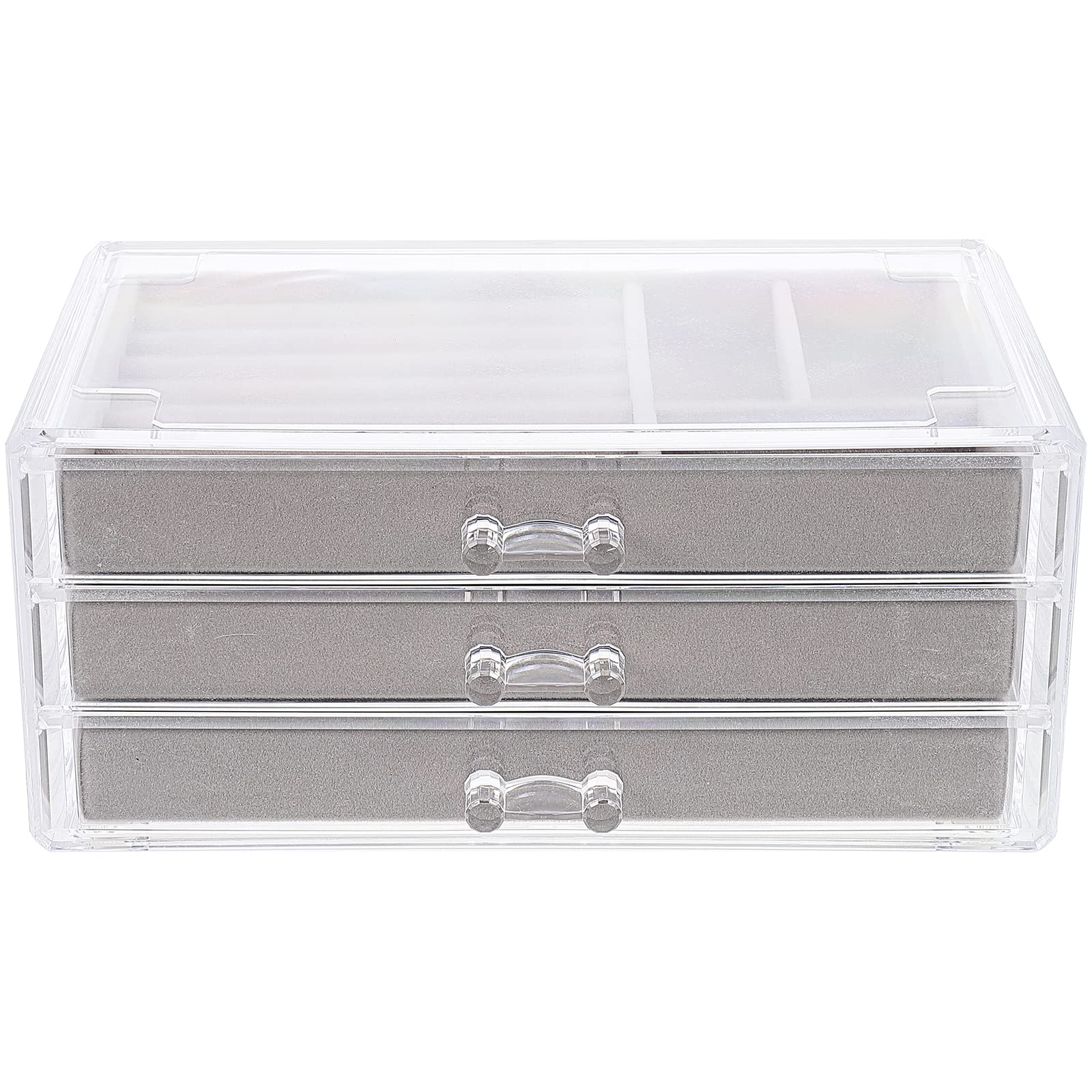 VILLCASE Organizzatore da Scrivania 3 in Plastica e Pelucchi, Salvaspazio per Piccoli Oggetti, per Camera da Letto e Armadio