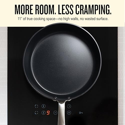 Miniatura 3 de Alva Maestro - Juego de sartenes antiadherentes de cerámica prémium (3 piezas)  Utensilios de cocina resistentes a los arañazos sin toxinas,