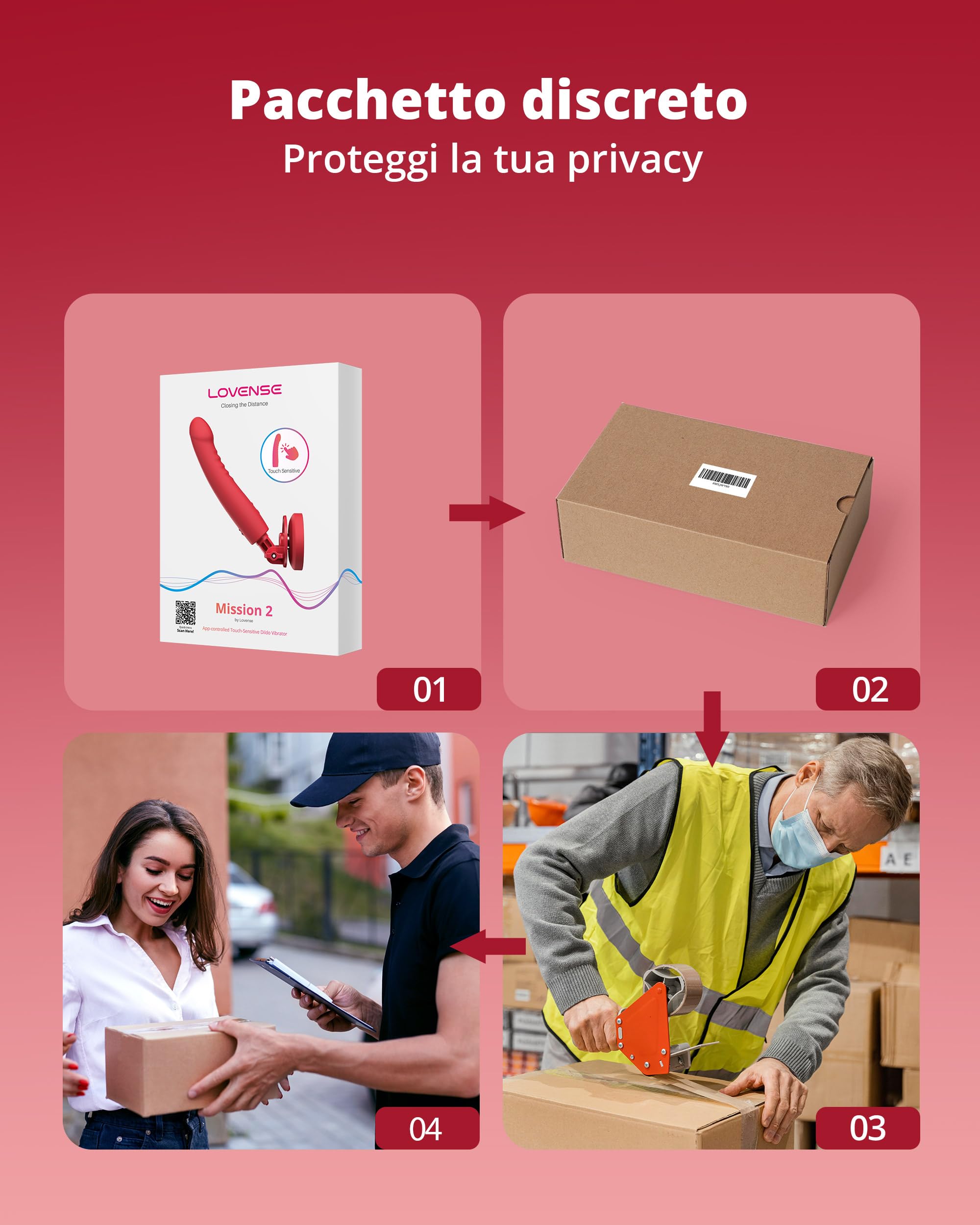 LOVENSE Lush 4 Vibratore Punto G Telecomandato per Donne + LOVENSE Mission 2 Dildo Machine a Ventosa Regolabile 180° Telecomando per Coppie