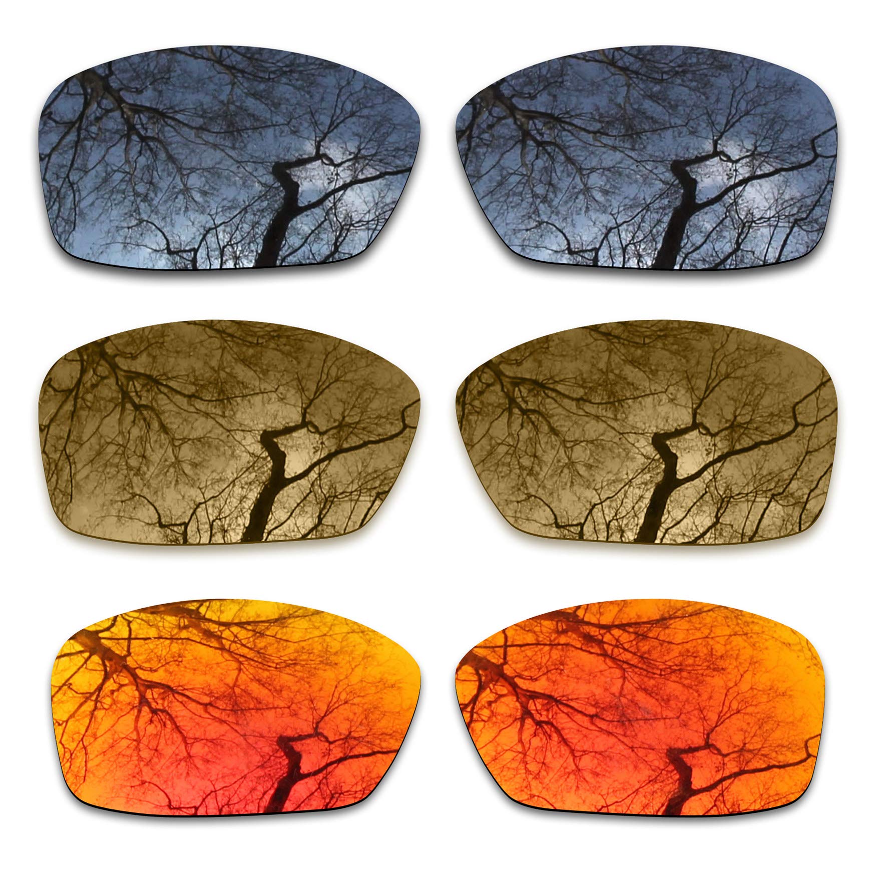 ToughAsNails 3 Pair Polarized Replacement Lenses for Oakley Hijinx Pack-SBF1