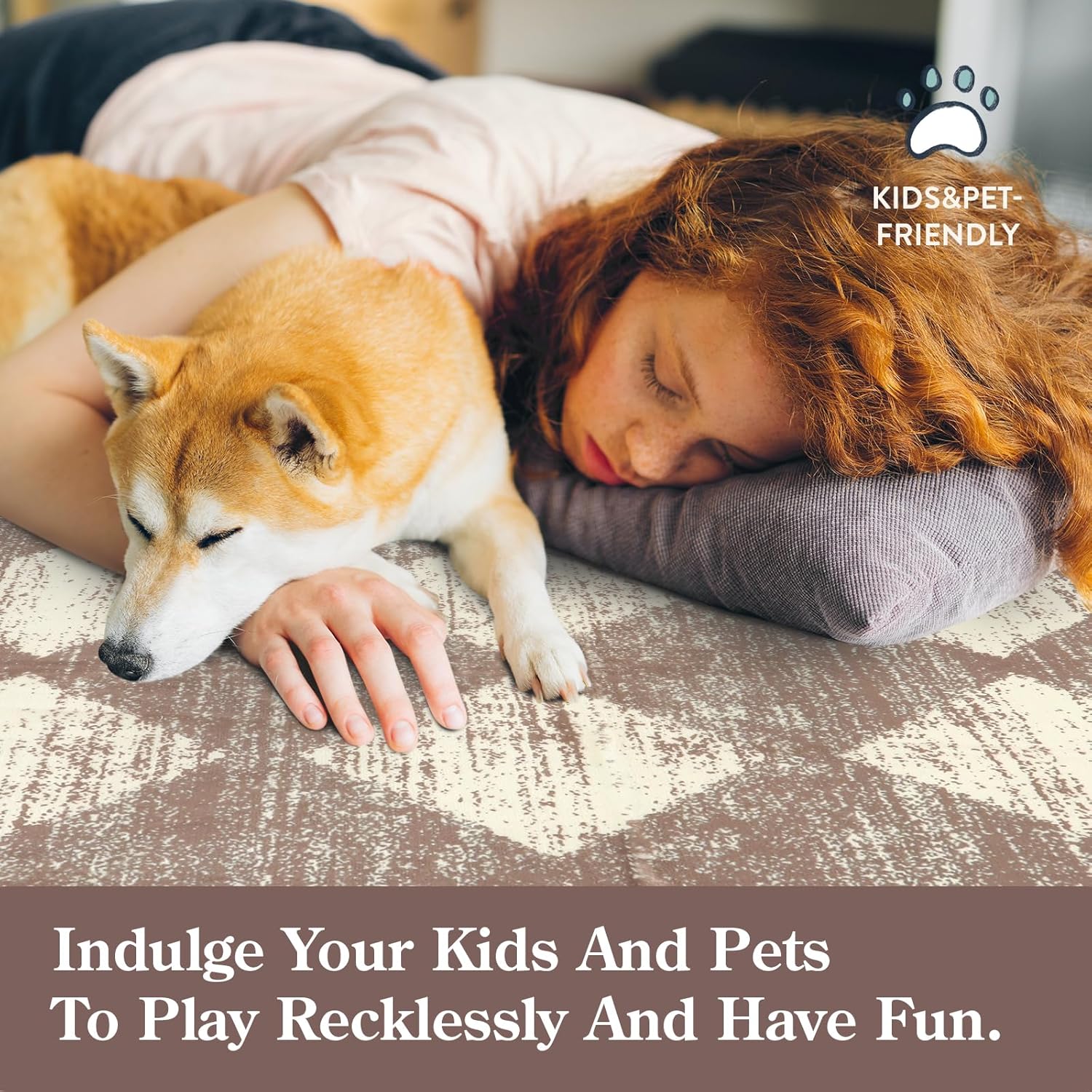 Lahome Moroccan Treills Area Rug - 2x3 Small Beige Bathroom Rug Door Rugs for Entryway Indoor, Checkered Washable Non Slip Throw Carpet for Bathroom Powder Room Kitchen Bedroom Front Door - Image 6