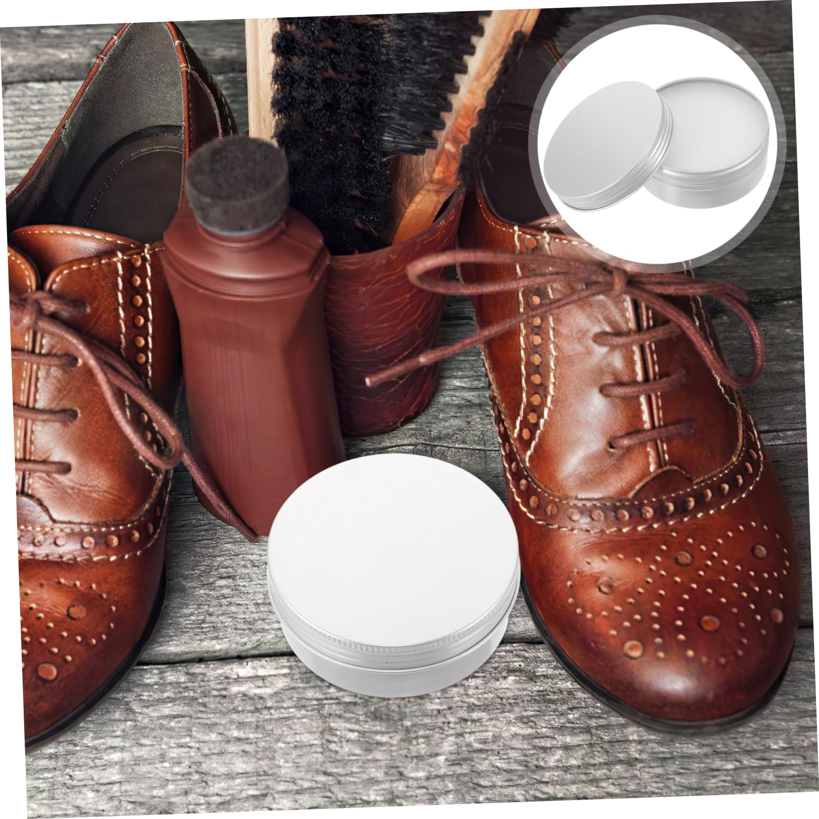 Healeved Cera Lucidante per Scarpe in Pelle Prodotto per Pulizia degli Stivali Ripristina la Lucentezza e Proteggi la Pelle Questo Kit da Viaggio