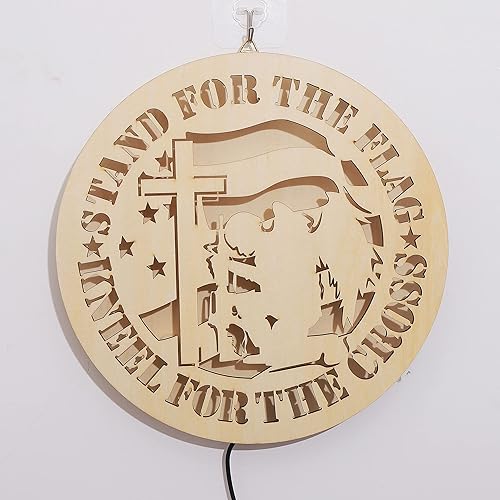 Miniatura 2 de Día de los Caídos Patriótico Led Señal Luz, Lámpara de neón de signos veteranos, Señal de luz de bandera americana, Señal del ejército de neón, Luz