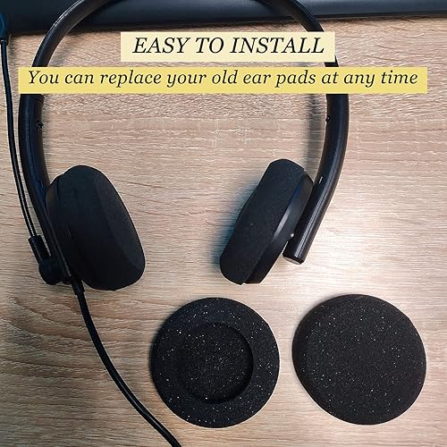 Miniatura 6 de BINGLE Almohadillas de espuma de repuesto para Plantronics Supra Plus Encore y la mayoría de los auriculares de teléfono de oficina de tamaño